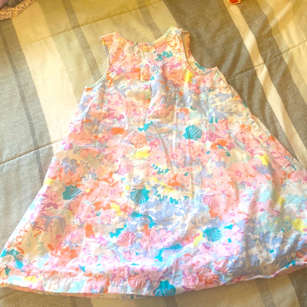 Joules Coral seashells flowers mermaid tank pastel dress size 4